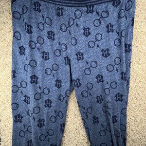 Harry Potter Sleep Lounge Pajama Pants Blue 2XL Soft Stretch Wizarding World